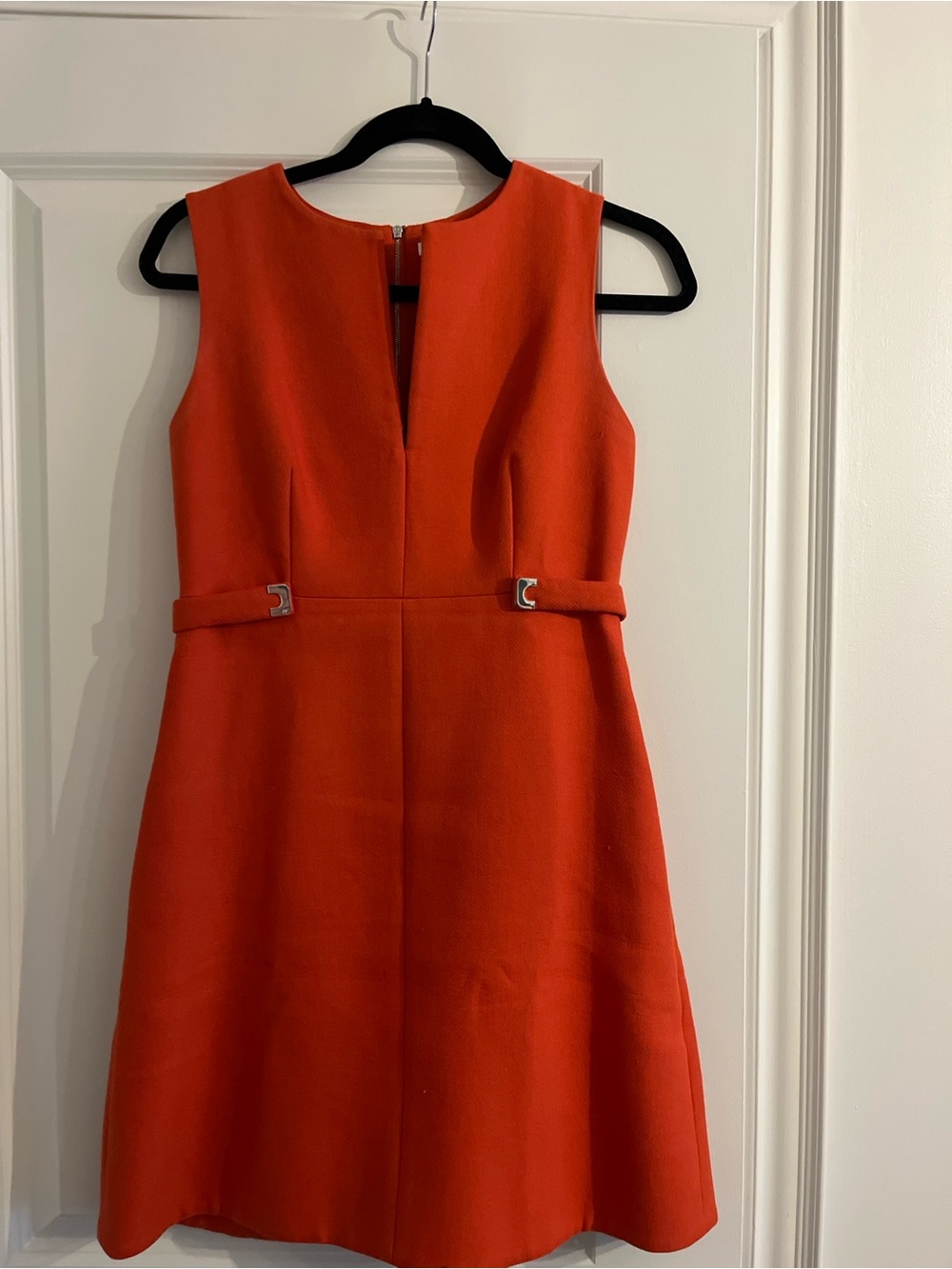 Diane Von Furstenberg Vibrant Orange Sleeveless Mini Dress